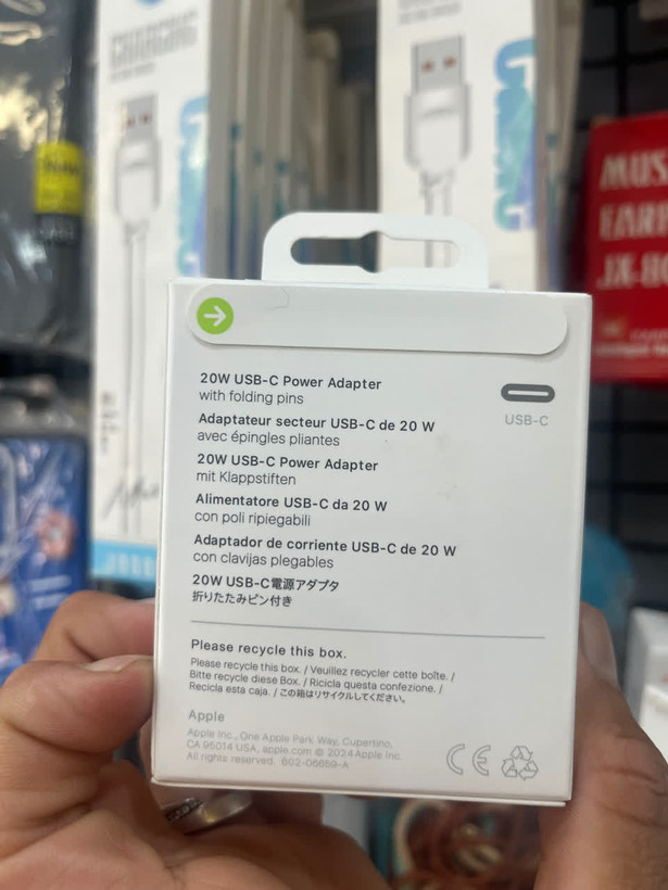 شارژر اپل توان 20 وات سه پین